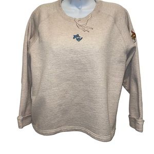 THE DISNEY STORE GENUINE BAMBI Womens Embroidered Crew Neck Ribbed Top Medium